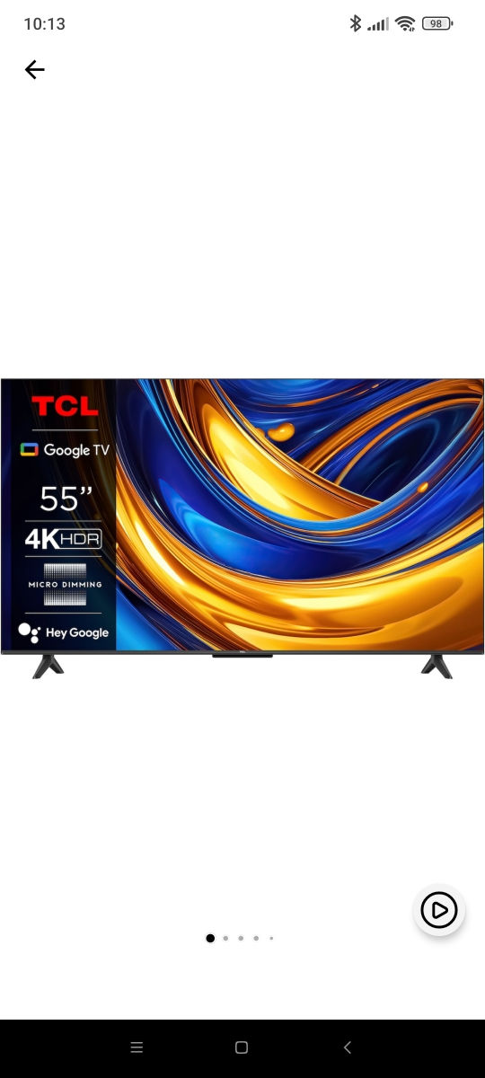 TCL 55P655 ,139 Cm ,4K smart tv, Google tv,Model 2024, фото 0