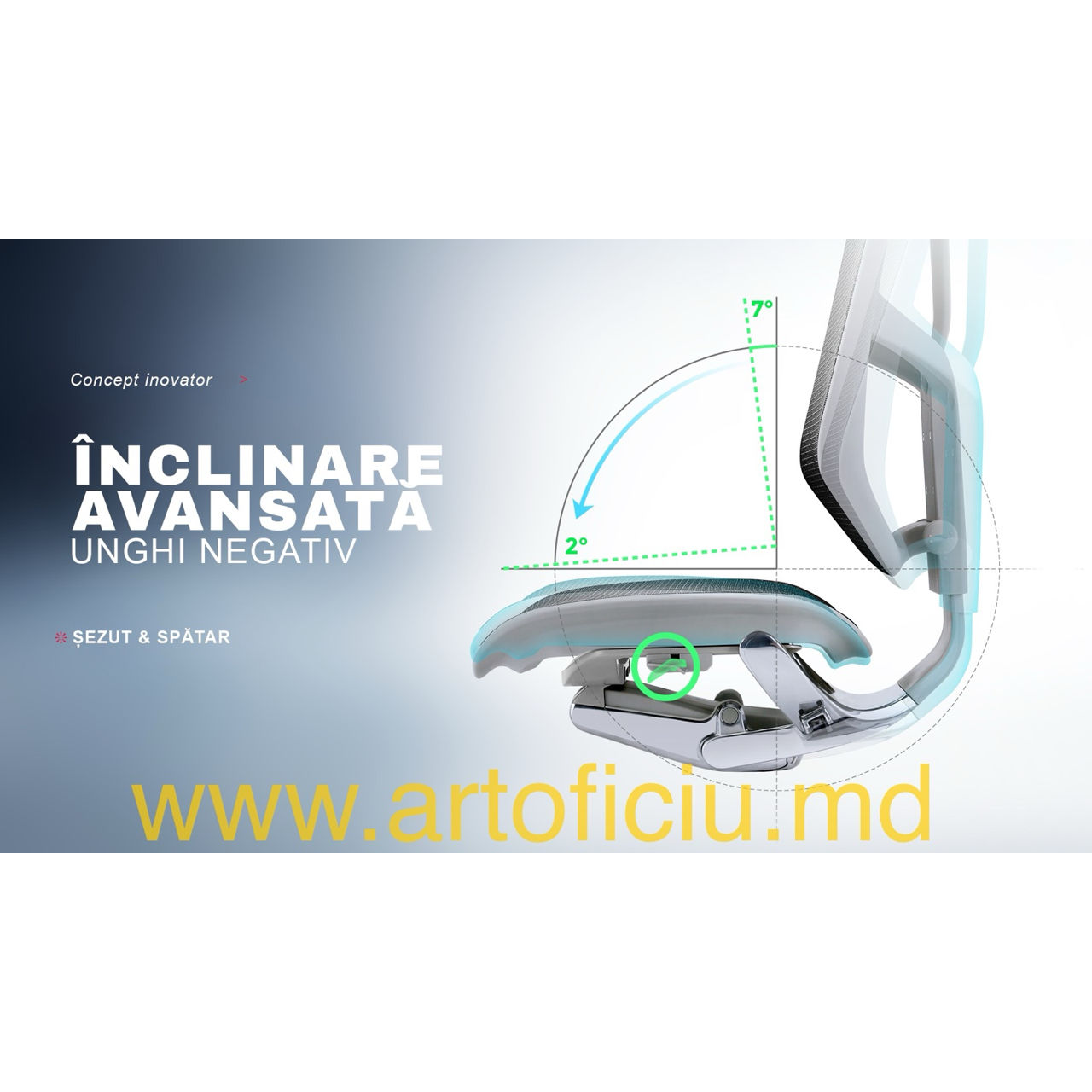 Scaun ergonomic Enjoy Ultra - este proiectat pentru a asigura confortul spatelui dvs. foto 11