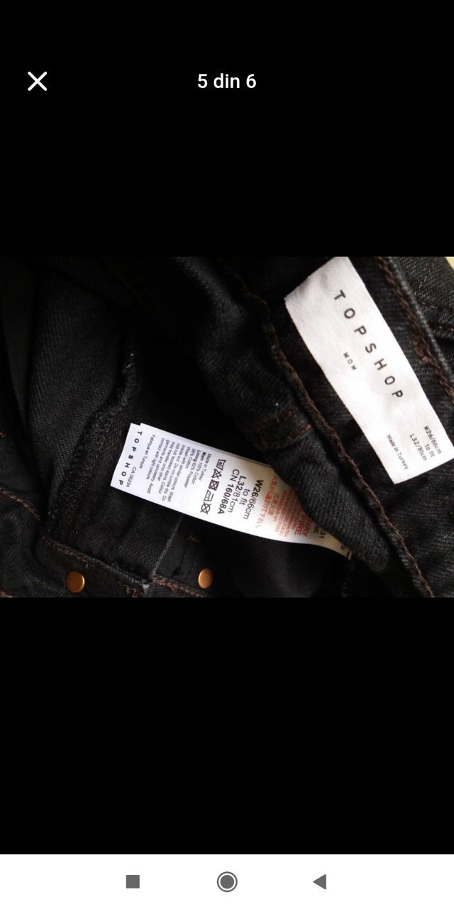 Nou! Blugi mom Topshop, 100% cotton,marimea 26(potriviti pentru 25), 650 lei, sec. Ciocana foto 4