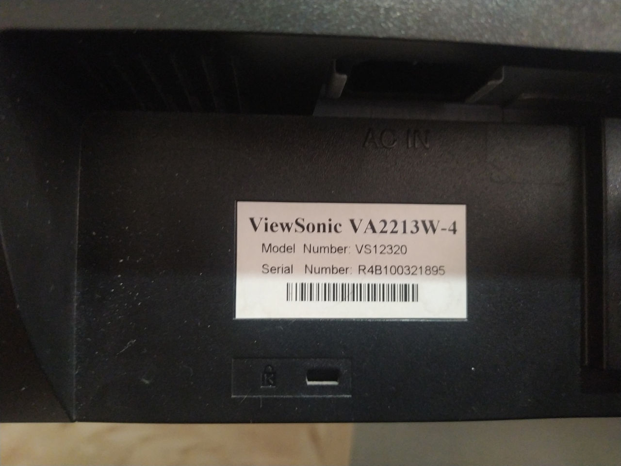21.5"Monitor ViewSonic VA2213w, fullHD 1920x1080, 85Hz, VGA