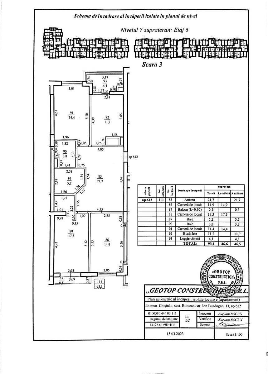 Apartament cu 3 camere, 93 m², Buiucani, Chișinău foto 1