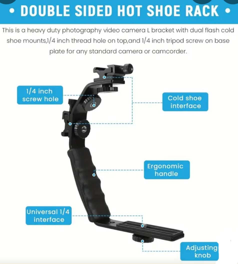 180 lei - L Video Grip, L-Bracket, L Plate Universal Camera 1/4 Inch Screw Swiss Vertical Video фото 7