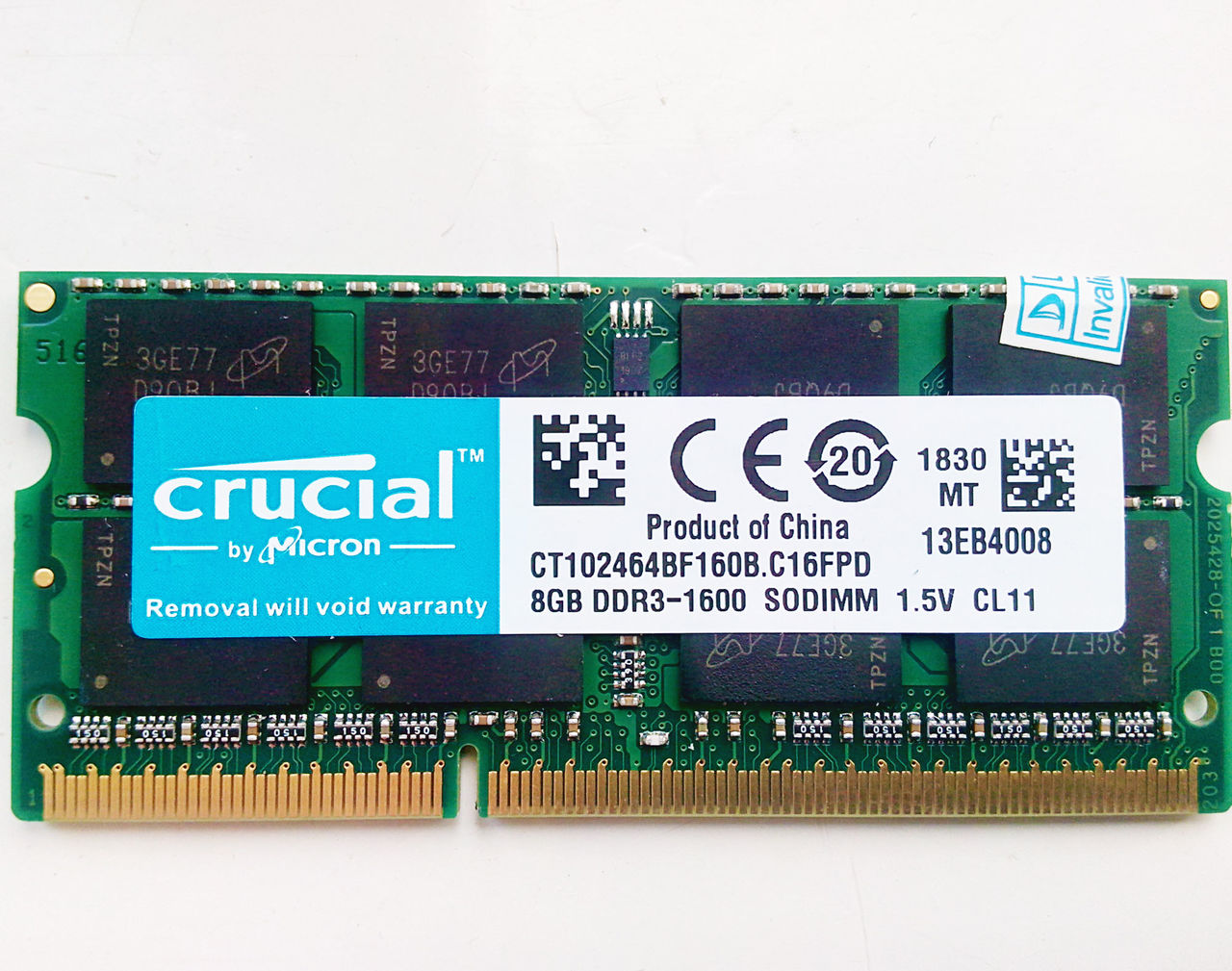 8Gb DDR3 1600MHz Sodimm