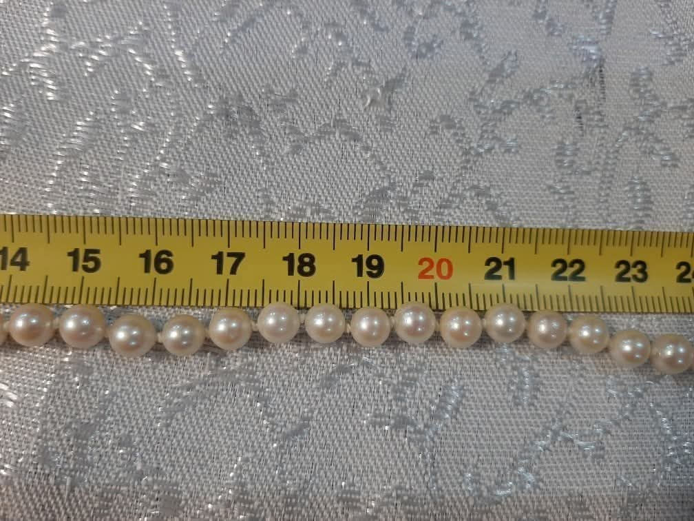 Colier Perle  Naturale Vintage Italia Foarte superb si finuț. Lungimea totala 122cm.  foto 5