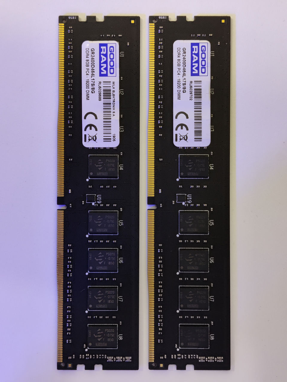 Модуль памяти 8 ГБ DDR4-2400 МГц GoodRam (GR2400D464L17S/8G)