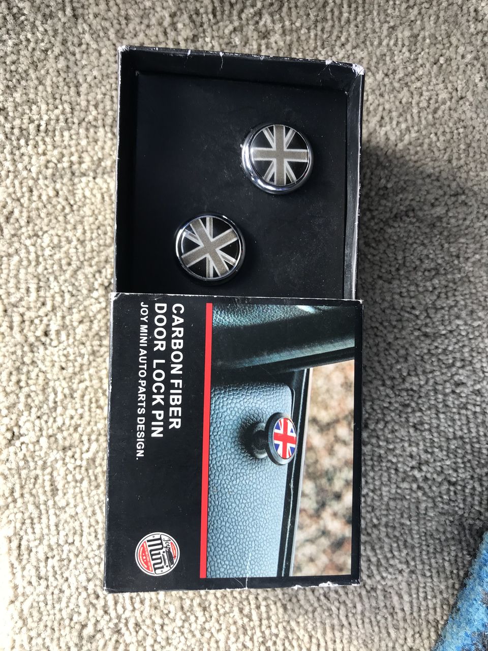 Mini cooper lock pin carbon foto 0