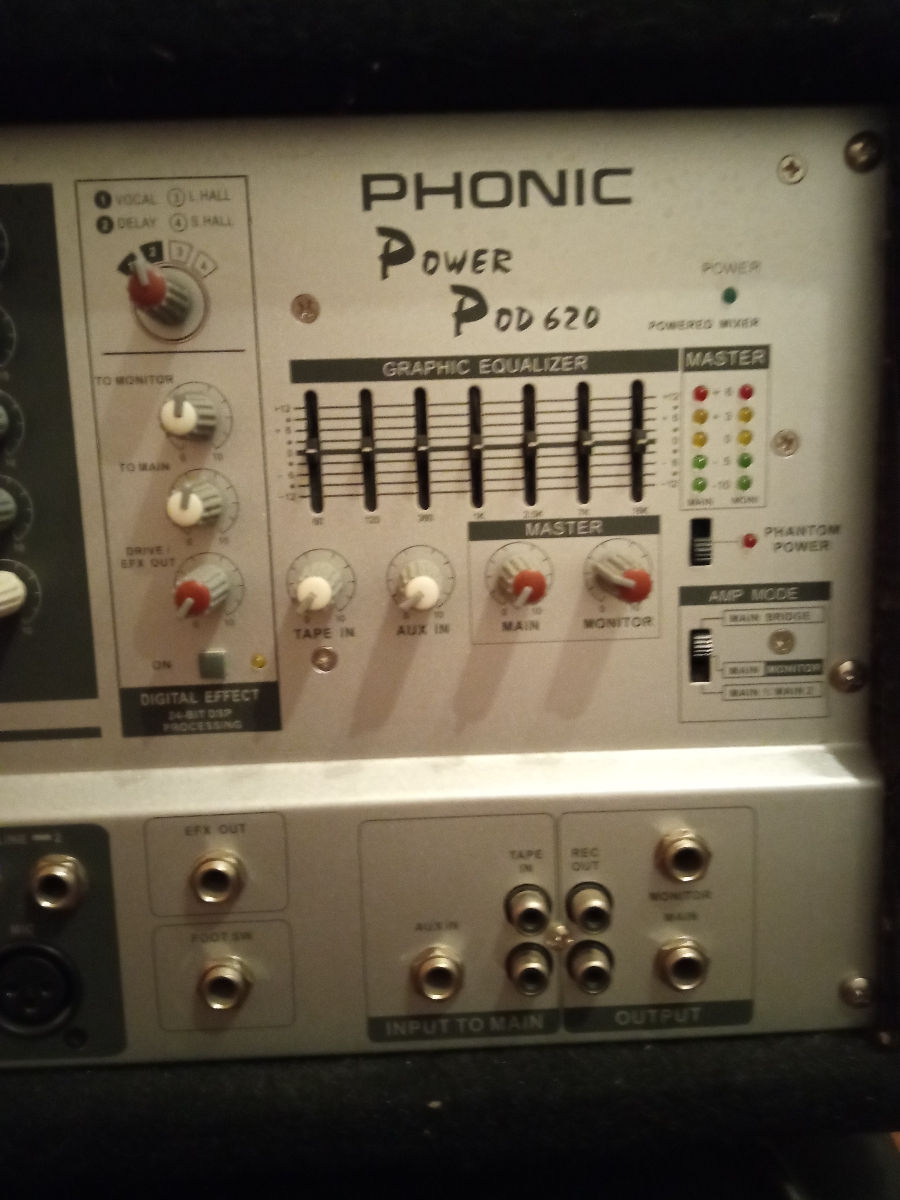 Mixer activ Phonic pad620 ,schimb amplificator. ,boxe foto 4