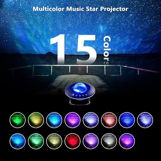 LED Star Projector with Bluetooth Speaker foto 1