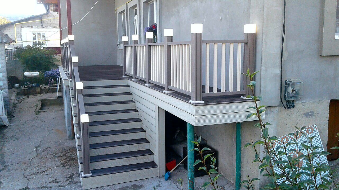 Balustrade din profile wpc lemn plastifiat decking (террасная доска)древесно-полимерный композит foto 9