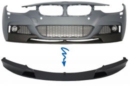 Prelungire Bara Fata compatibil cu BMW Seria 3 F30 F31 (2011-up) M Design Negru Lucios, губа foto 1