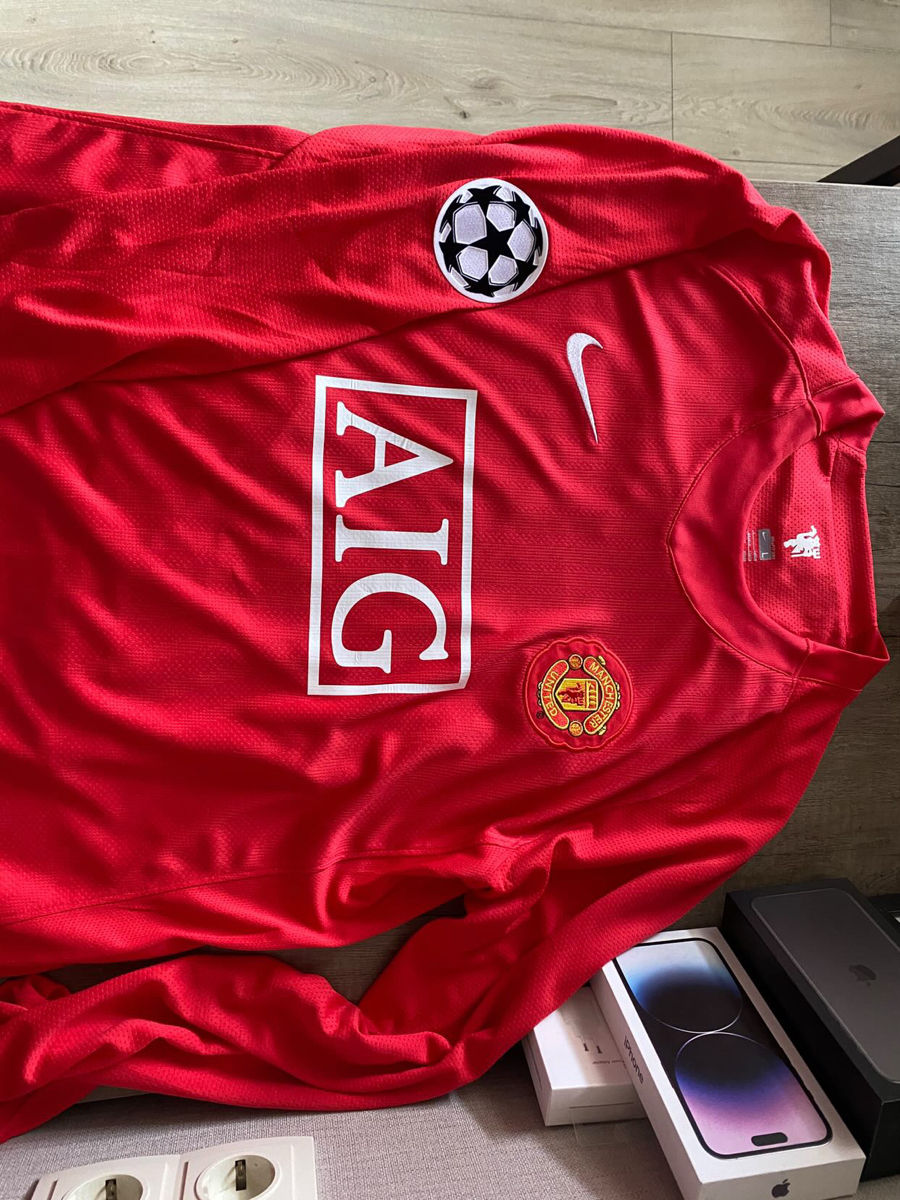 Nike long sleeve ronaldo football kit forma de fotbal manchester united 2008 foto 0