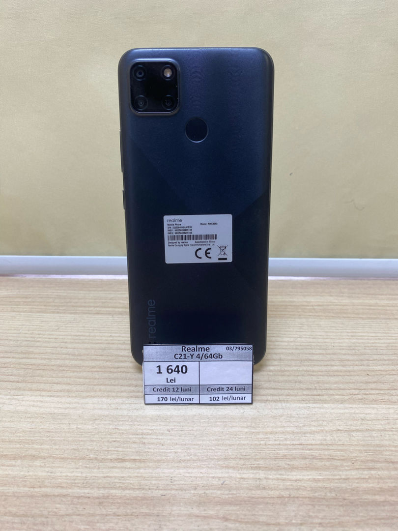realme c21-y 4/64 gb 1640 lei credit