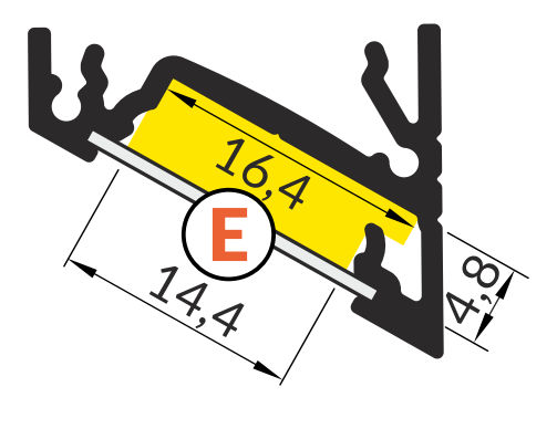 Profil din aluminiu de colt corner 14 pentru banda led - anodizat 2 metri - set complet descriere pr foto 5