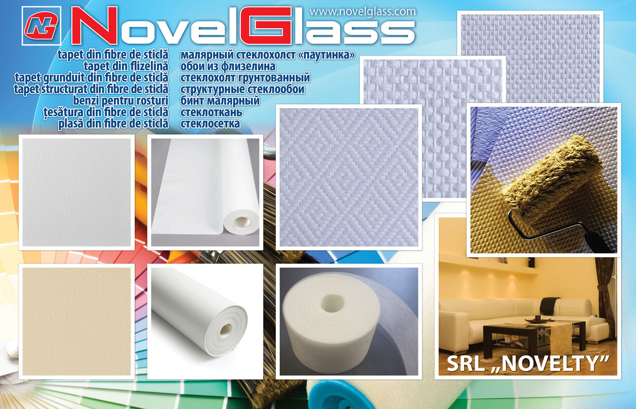 Novelglass materiale din fibră de sticlă și din flizelina / материалы из стекловолокна и флизелина foto 1