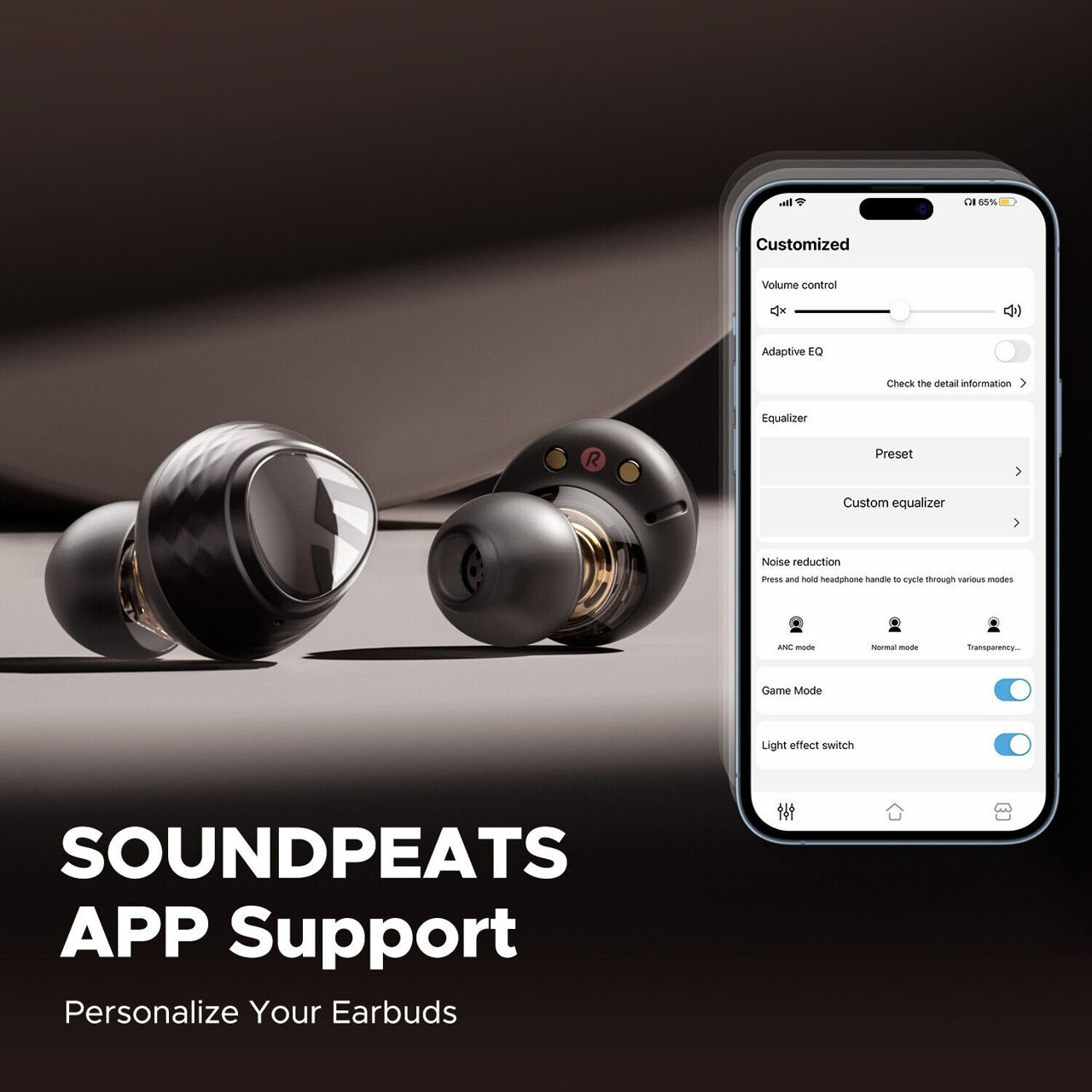 Soundpeats - Engine 4. Dual Drivers. Hi-Res LDAC Earbuds Bluetooth 5.3.