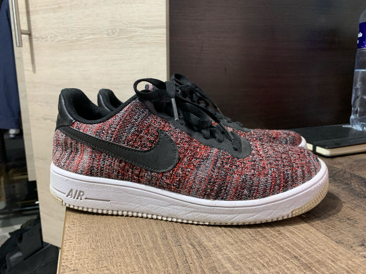 Nike Air Force 1 Flyknit 2.0 University Red Black foto 0