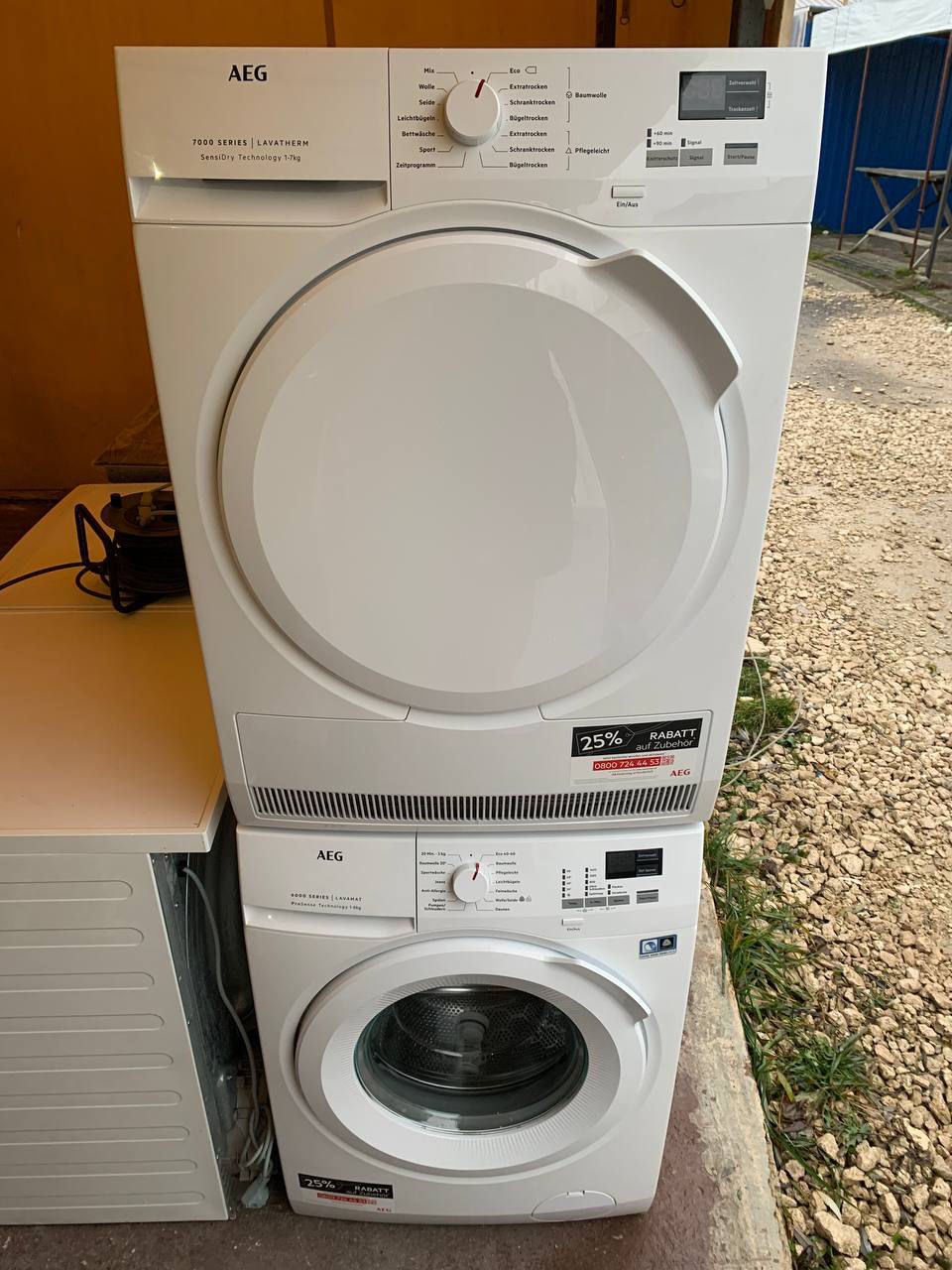 Стиральная машина AEG 7000 серии + сушка с тепловым насосом