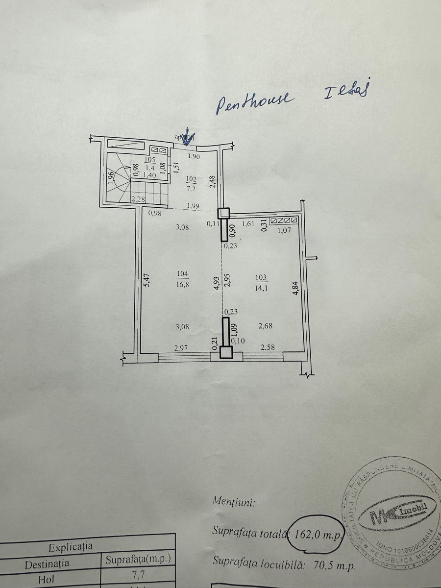 Apartament cu 4 camere, 162 m², Durlești, Chișinău foto 2