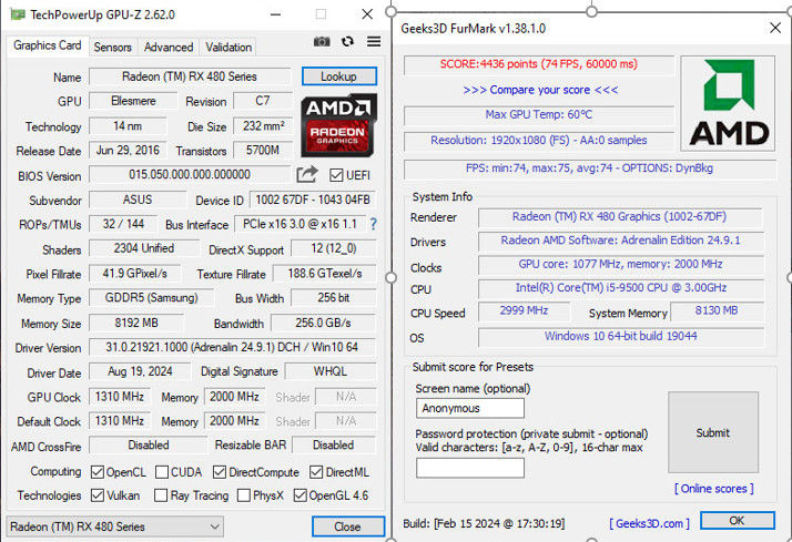 GTX1070 TI 8GB, RX580 8GB, RX480 4-8GB, GTX1060 6GB foto 5