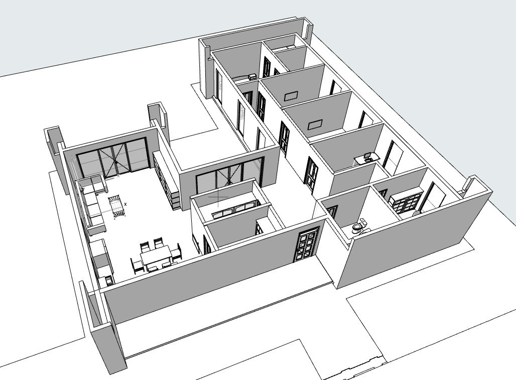 Casă de locuit individuală cu 1 nivel P/167.5m2/arhitectura/construcție/3D/renovări/proiecte/ foto 5