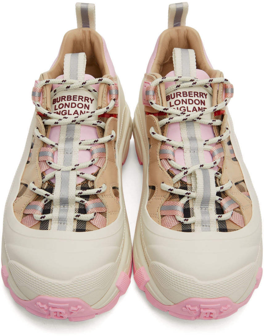 Burberry Pink Off White Sneakers