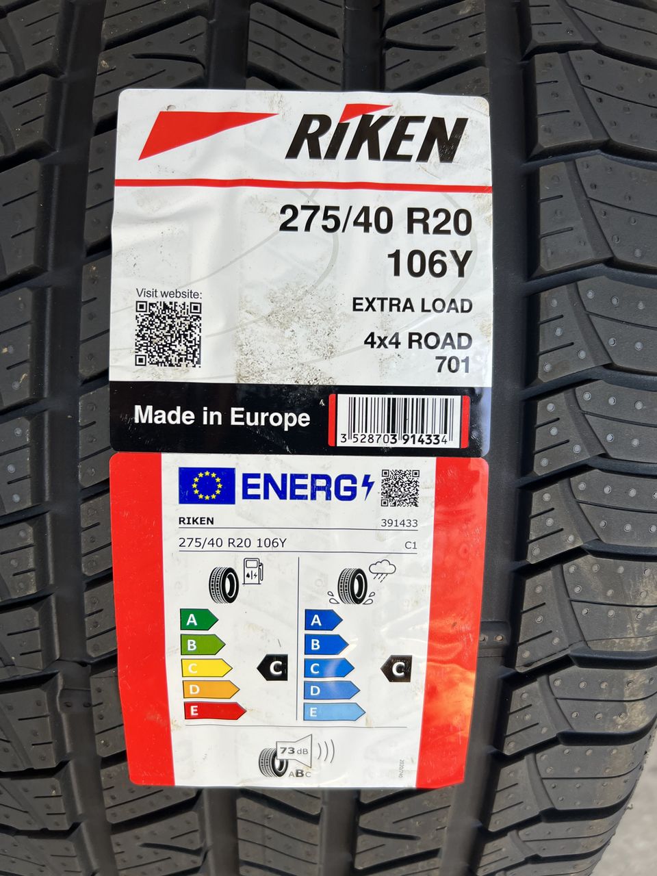 2 шины/ 2 anvelope 275/40 R20 Riken 4x4 Road 701 (Michelin Group)/ Доставка, livrare toata Moldova foto 1