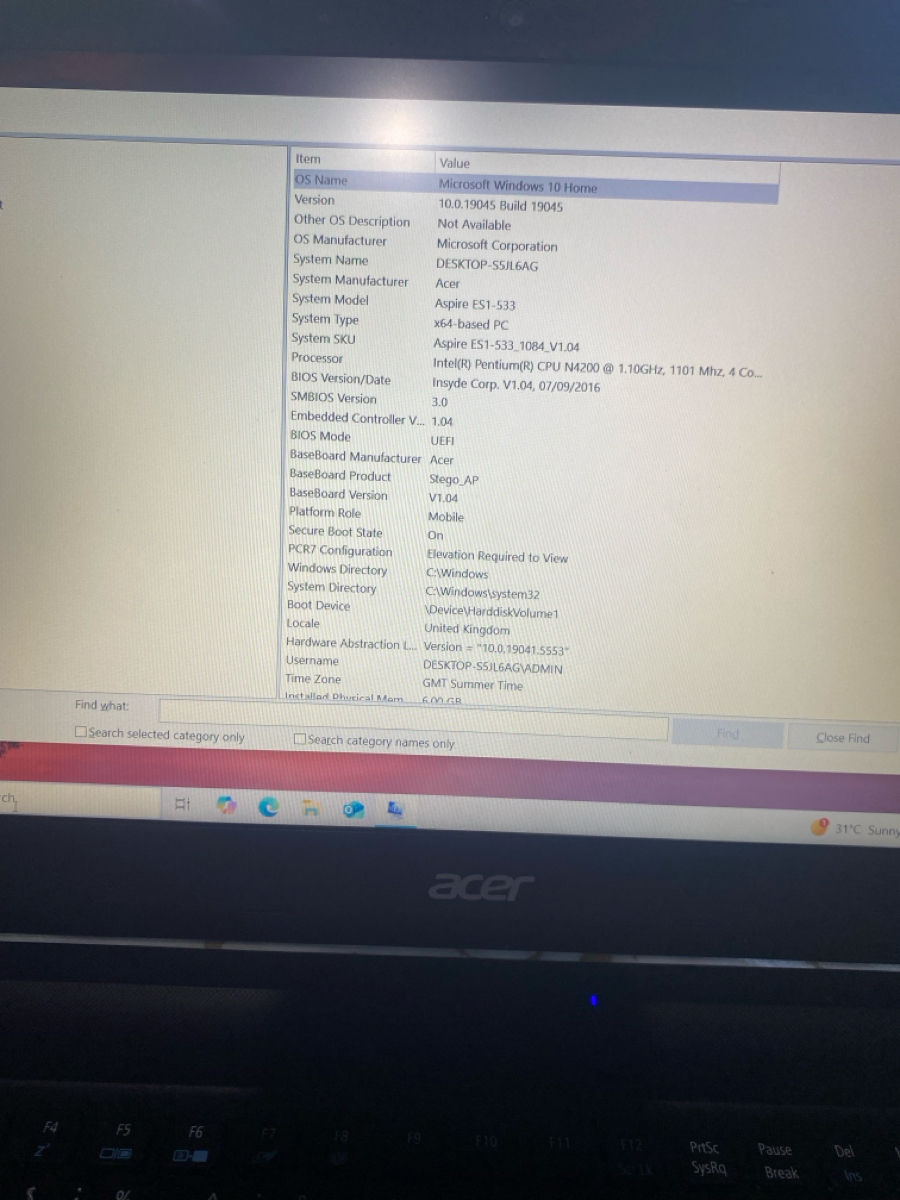 Vand laptop Acer Aspire ES1-533 foto 4
