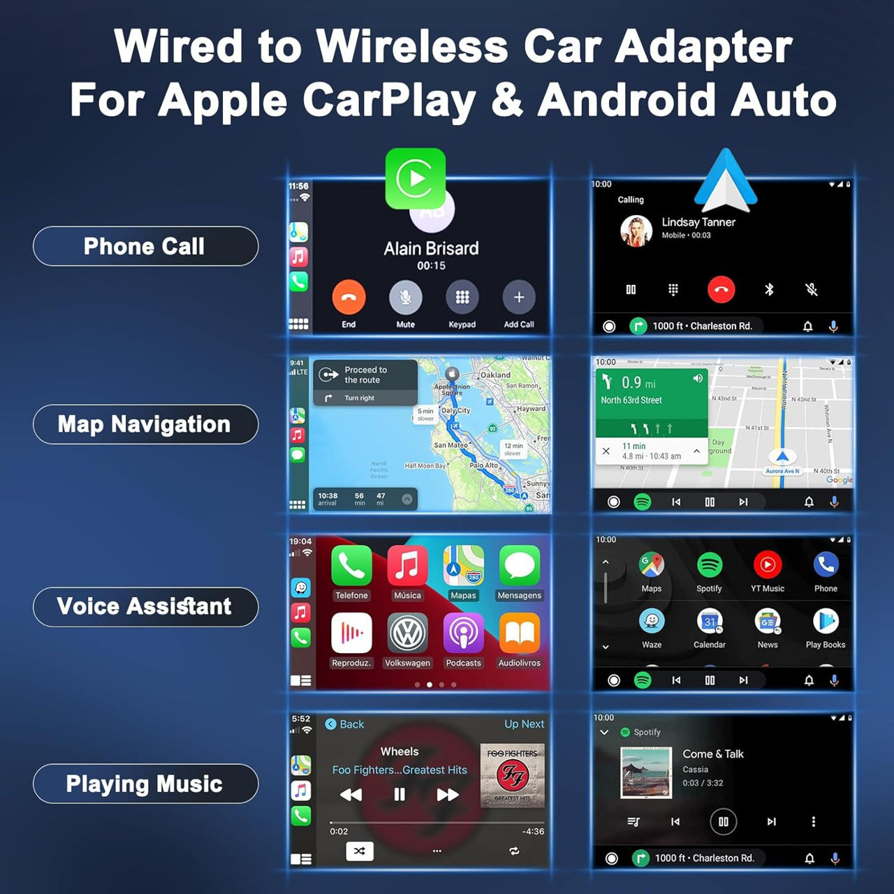 Adaptor wireless CarPlay Беспроводной адаптер CarPlay и Android Auto foto 3