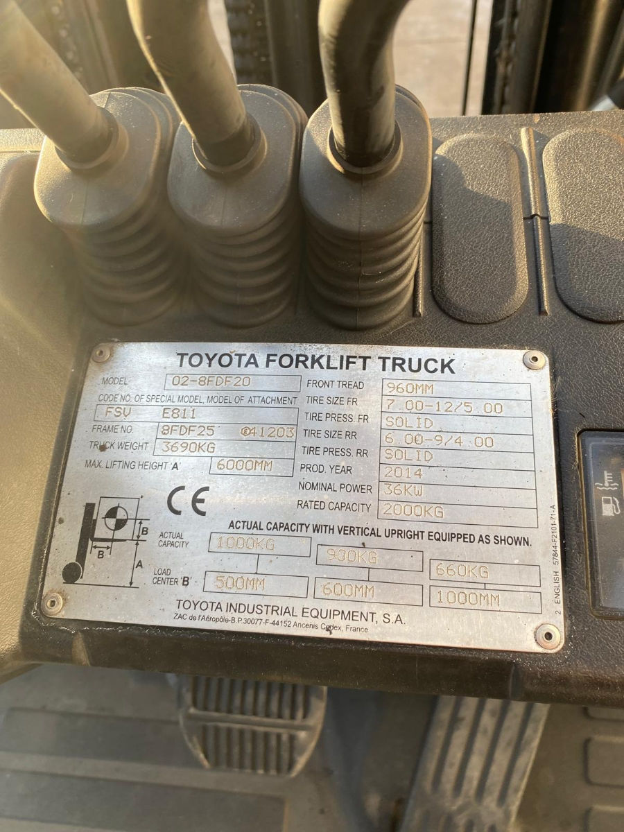 Stivuitor Toyota diesel 2t foto 4