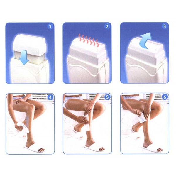 Kit epilare, set epilare acasa, cu incalzitor, ceara, benzi, ulei foto 3