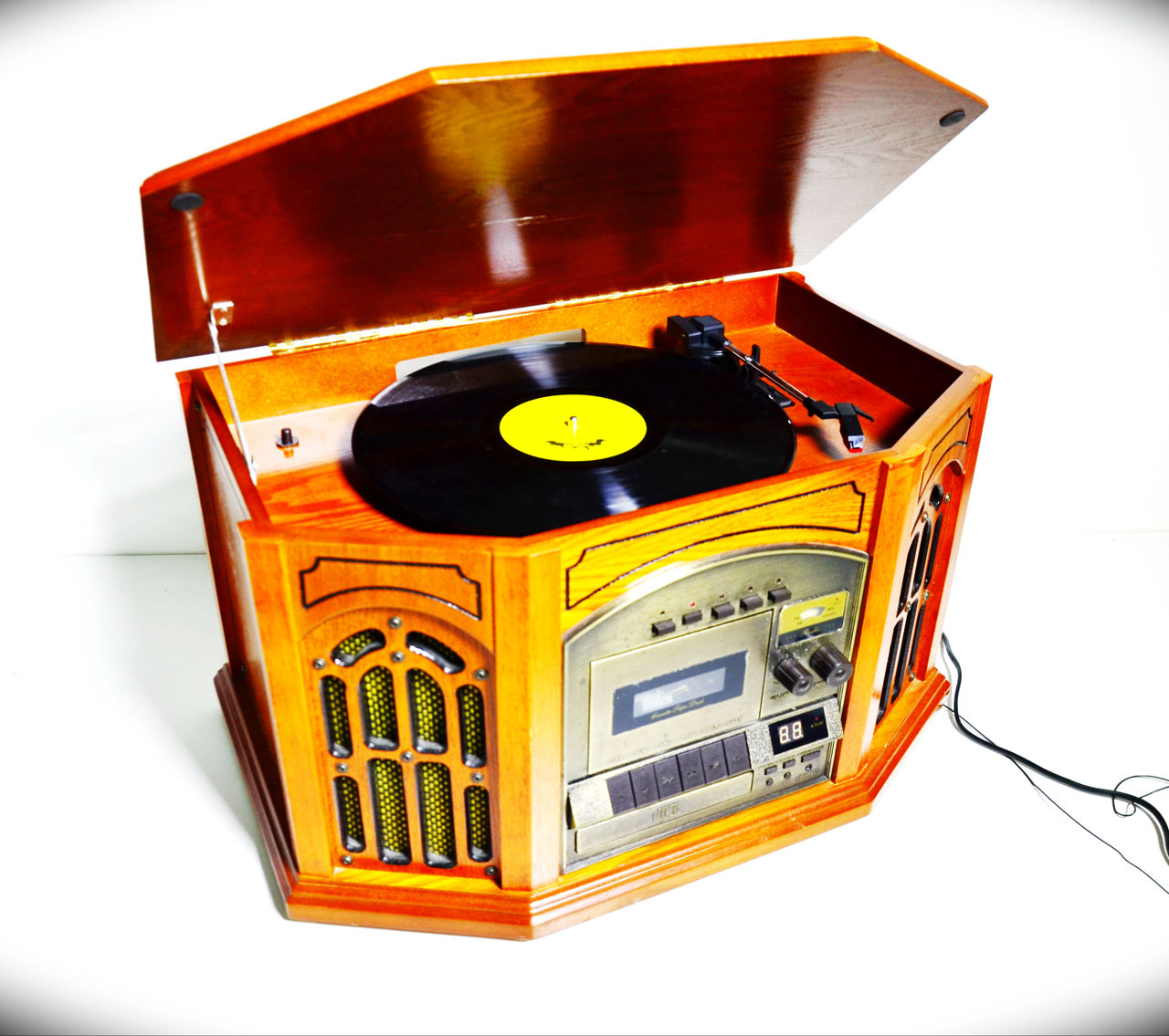 Vintage-Style CD Vinyl Radio Cassette Music Centre фото 4