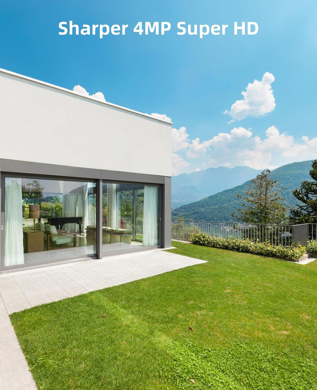 Cameră de securitate Napcat 4MP cu reflectoare, Camere WiFi pentru exterior pentru securitatea casei foto 3