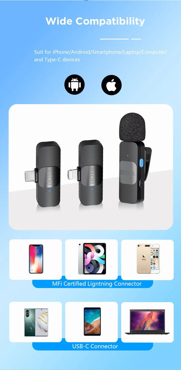 Microfon Boya BY-V20 for iPhone & Android фото 9