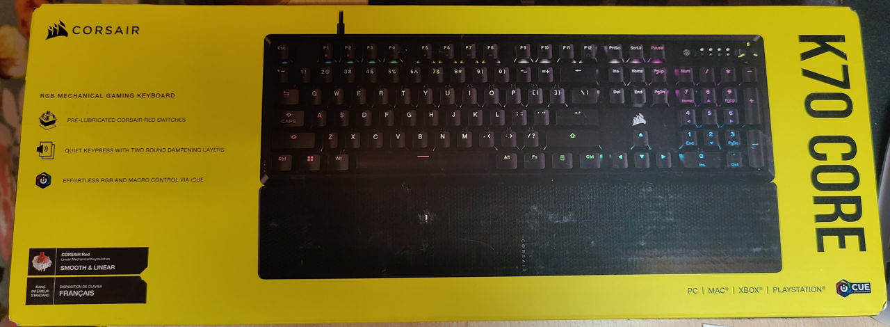 Corsair K70 Core RGB Mechanical Gaming Keyboard PC.PS5.Xbox foto 1