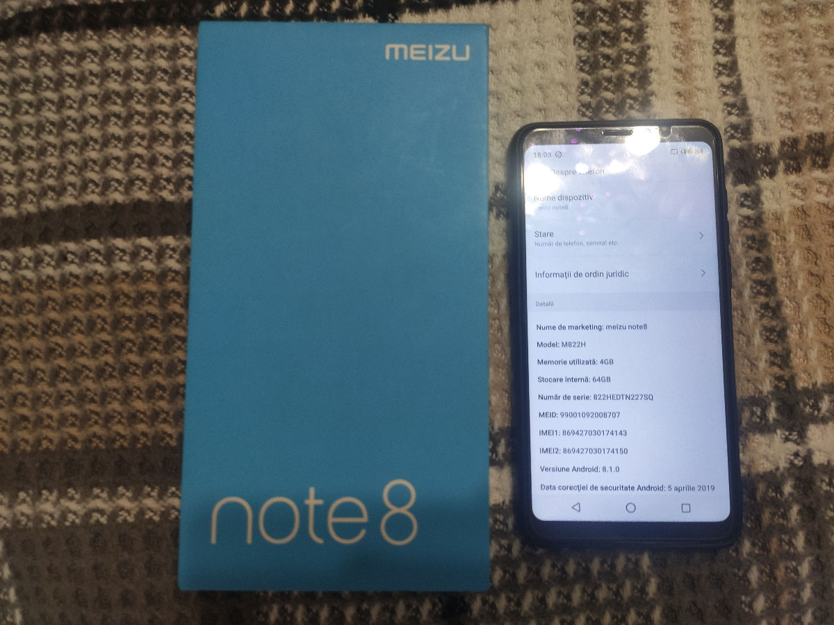 Meizu note 8 într-o stare ideală  foto 0