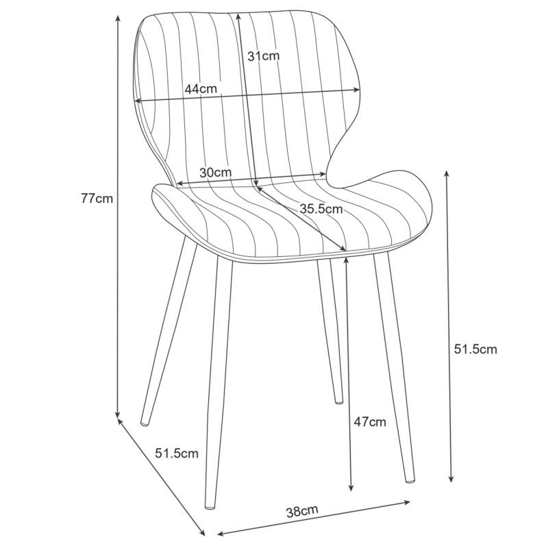 Scaun pentru cafenea ce combină stilul elegant și designul modern cu confortul ridicat foto 5