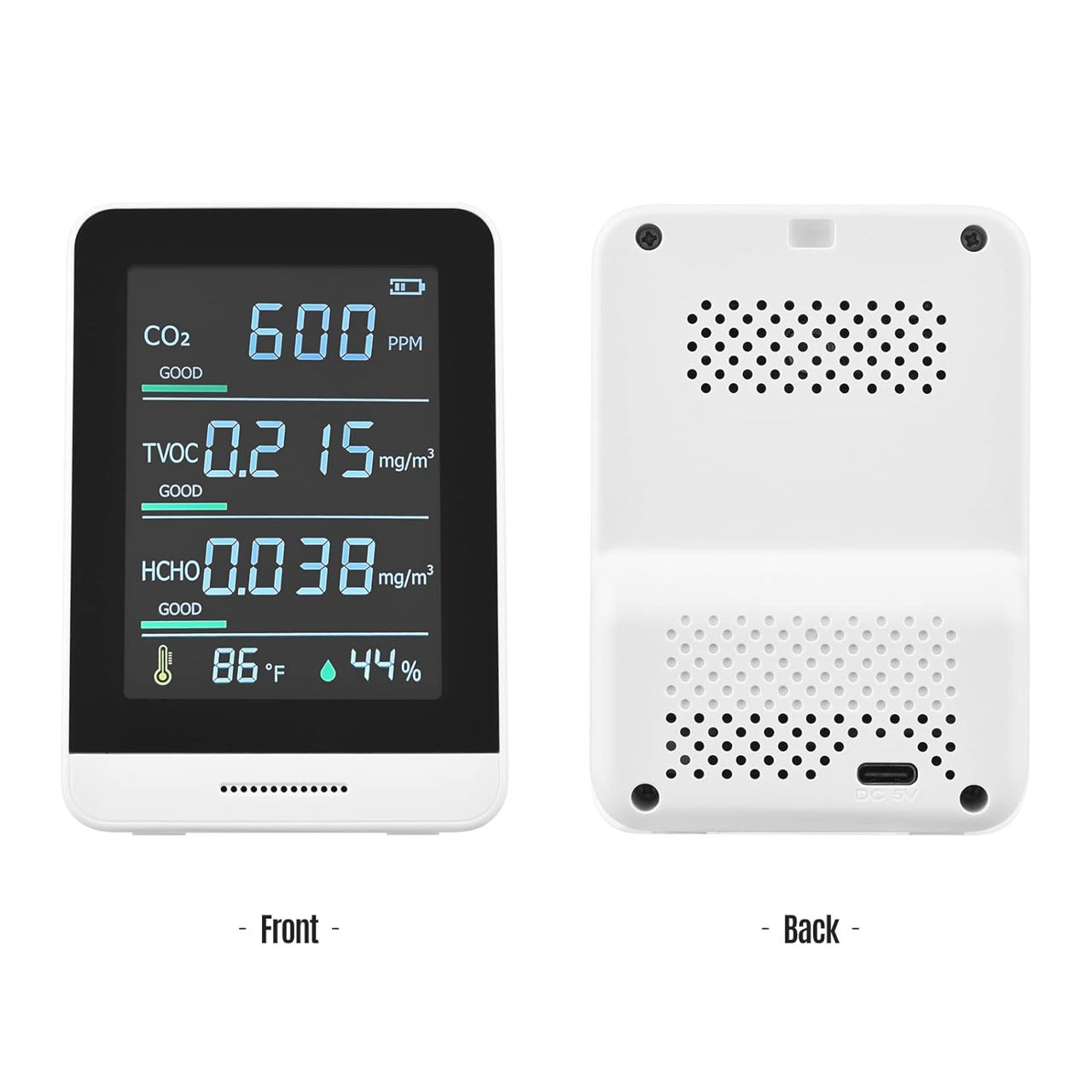 Xoopon Smat Ai Quality Monito: Eal-Time Co2 & PM 2.5 Data