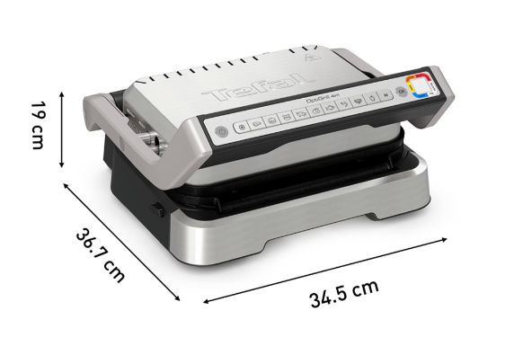Gratar electric tefal optigrill 4in1 gc774d30,2100W, 9 programe de gatire automate, tava pentru cupt foto 3