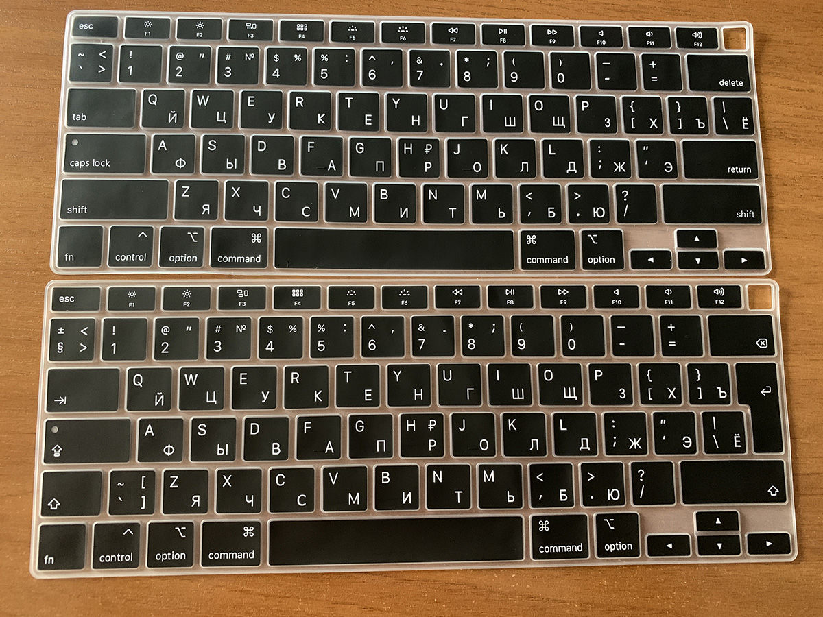 Силиконовая накладка для клавиатуры Apple MacBook (с русскими буквами)