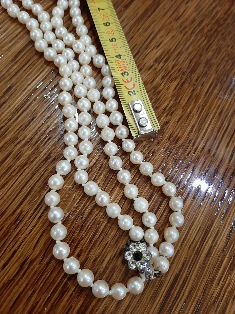 Colier Perle  Naturale Vintage Italia Foarte superb si finuț. Lungimea totala 122cm.  foto 2