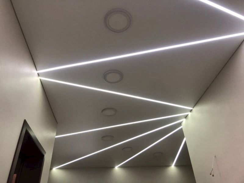 Profil din aluminiu pentru bandă LED incastrat rigips în Moldova, panlight, profil LED incastrat foto 17