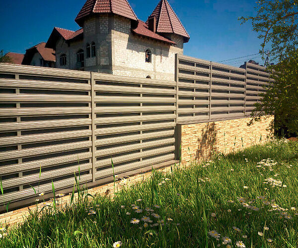 Stachet metalic orizontal.Горизонтальный штакетник. foto 3