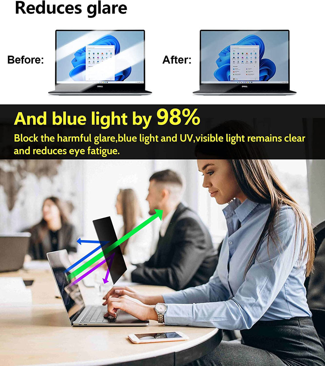 Laptop Privacy Screen 14 Inch  Screen Protector macbook dell acer asus foto 2