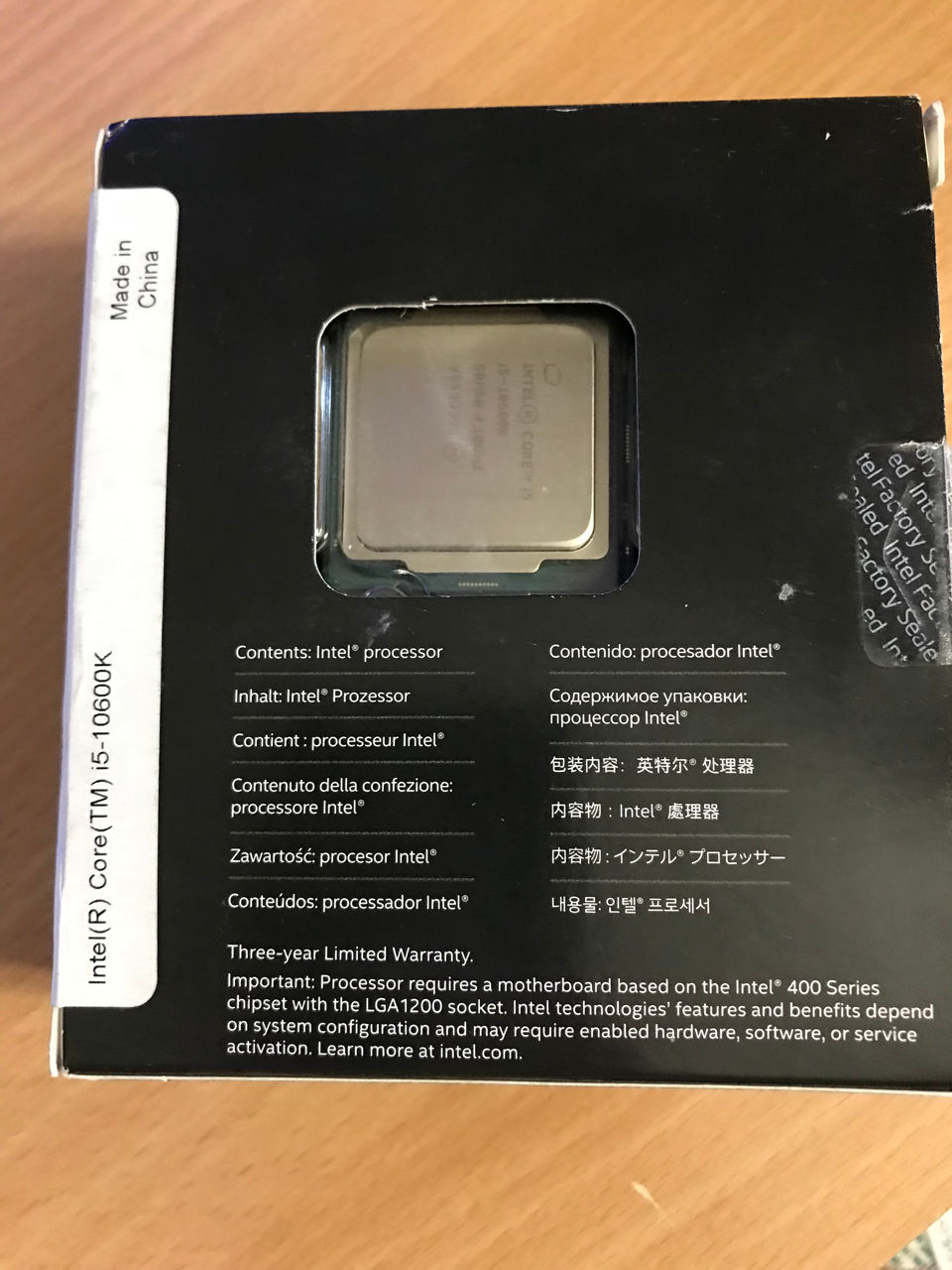 Processeur Intel Core I5-10600K 10e Génération - 6 Cœurs 4,1 GHz