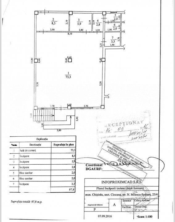 Spre vânzare spatiu comercial, 98mp, Ciocana, str. M. Spătaru. foto 3