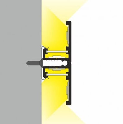 Profil LED BACK10 2000mm, aluminiu anodizat argintiu Profilul LED BACK10 foto 5