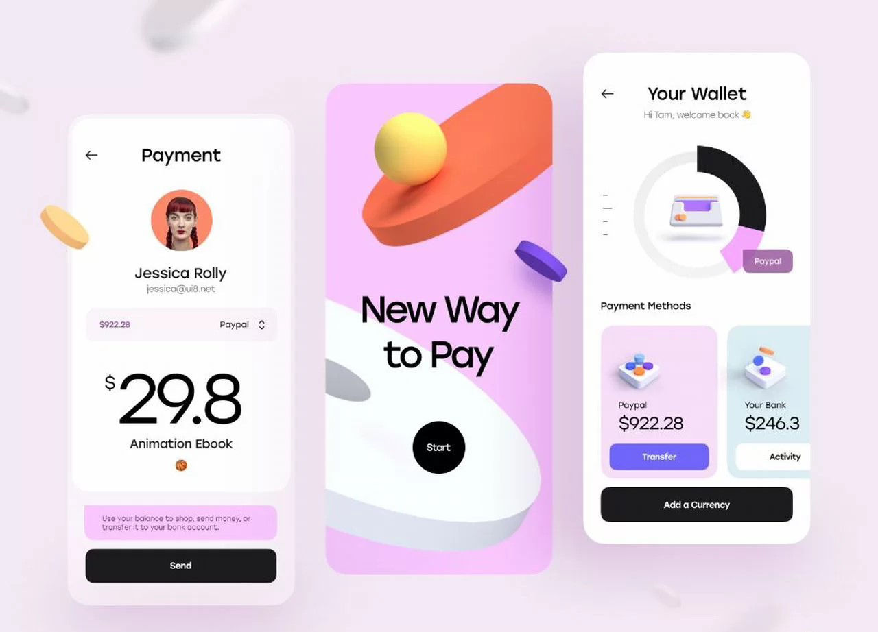 Pay mobile app Design