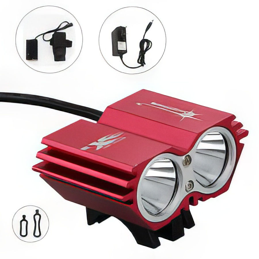 Фара велосипедная "Сова" 2*700lm cree XML-U2 Светодиод Cree XM-L2 (T6)без Элементов питания 18650 Св фото 5