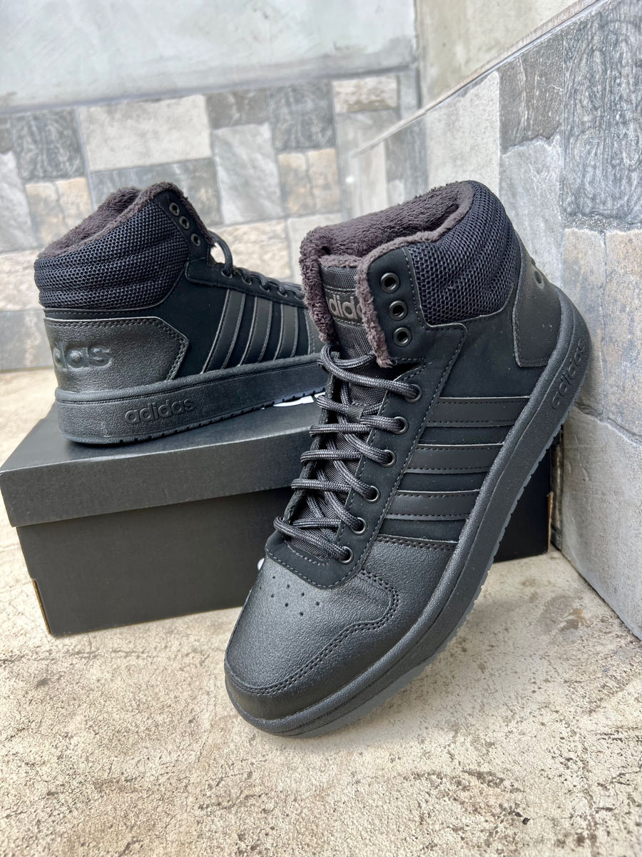Black B44621 Adidas Shoes Hoops Mid Adidas High Tops Adidas Hoops Mid