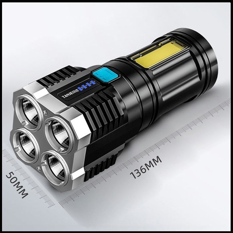 Светодиодный мощный фонарик с зарядкой через USB,